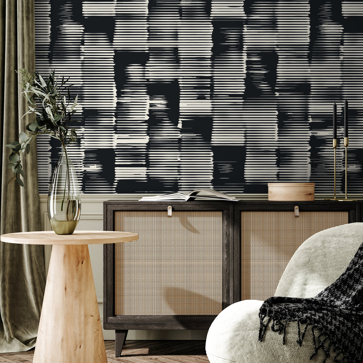 Removable Wallpaper Peel and Stick Wallpaper Wall Paper Wall Mural - Gray Abstract Wallpaper - A468