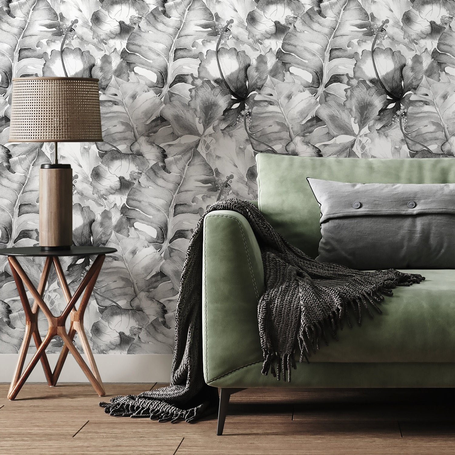 Removable Wallpaper Peel and Stick Wallpaper Wall Paper Wall Mural - Monstera Wallpaper - A515