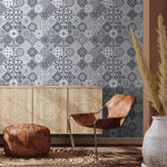 Removable Wallpaper Peel and Stick Wallpaper Wall Paper Wall Mural - Portuguese Azulejos Tile Wallpaper - A555