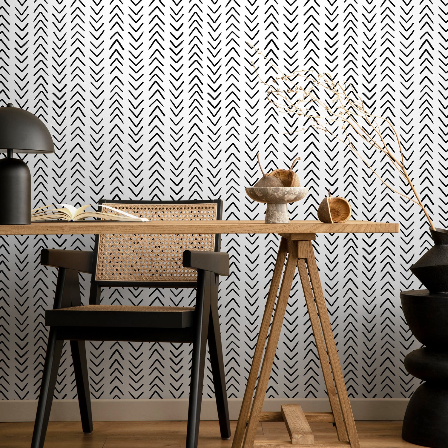 Removable Wallpaper Peel and Stick Wallpaper Wall Paper Wall Mural - Herringbone Wallpaper - A583