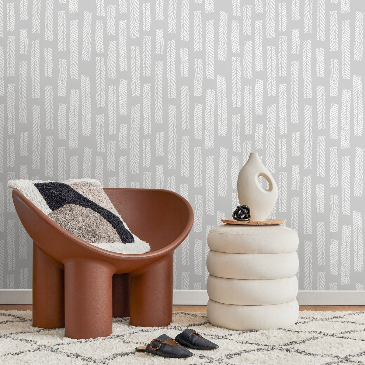 Removable Wallpaper Scandinavian Wallpaper Temporary Wallpaper Vintage Wallpaper Peel and Stick Wallpaper Wall Paper - A749