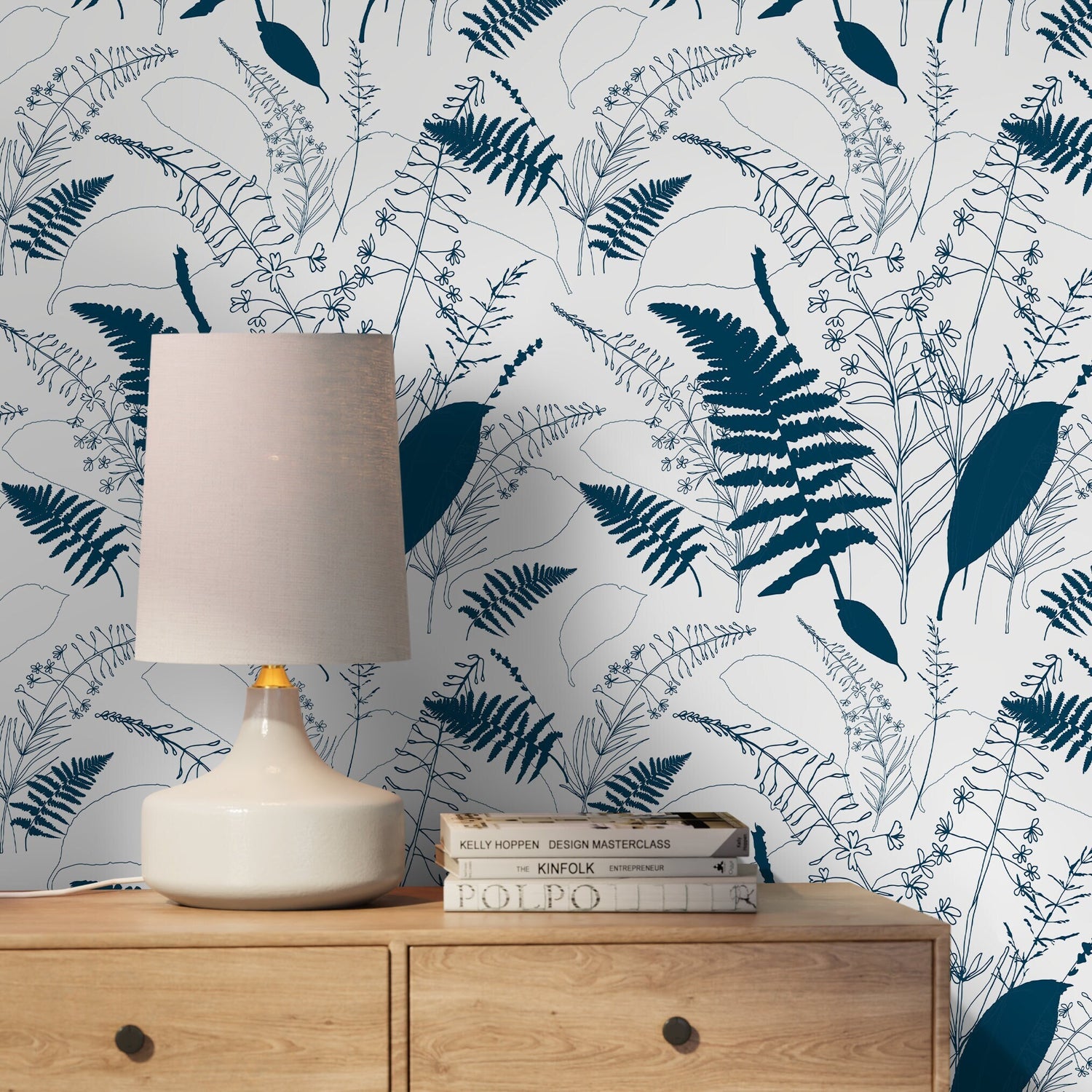 Removable Wallpaper Scandinavian Wallpaper Temporary Wallpaper Flowers Wallpaper Peel and Stick Wallpaper Wall Paper - D977