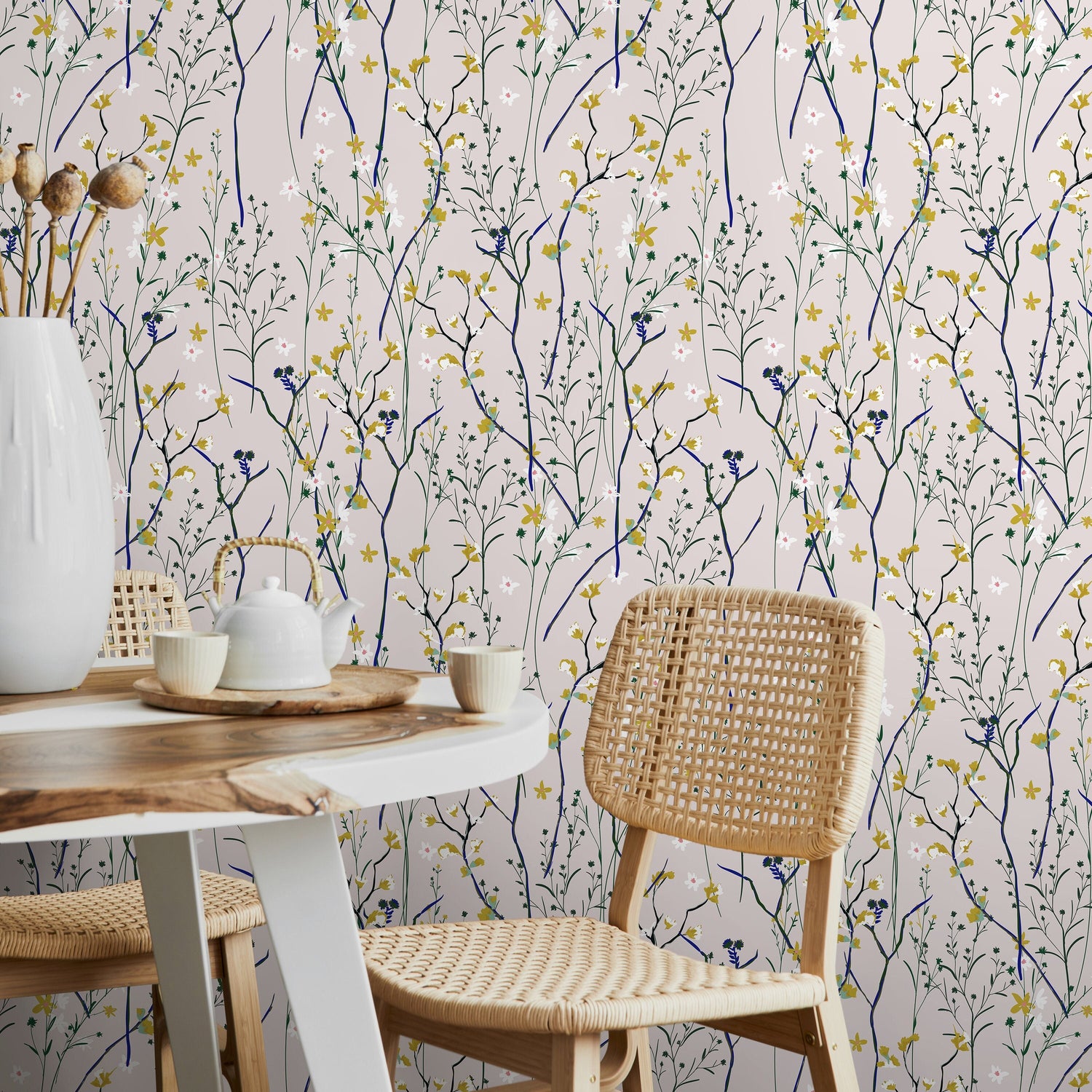 Removable Wallpaper Scandinavian Wallpaper Temporary Wallpaper Minimalistic Wallpaper Peel and Stick Wallpaper Wall Paper - A597