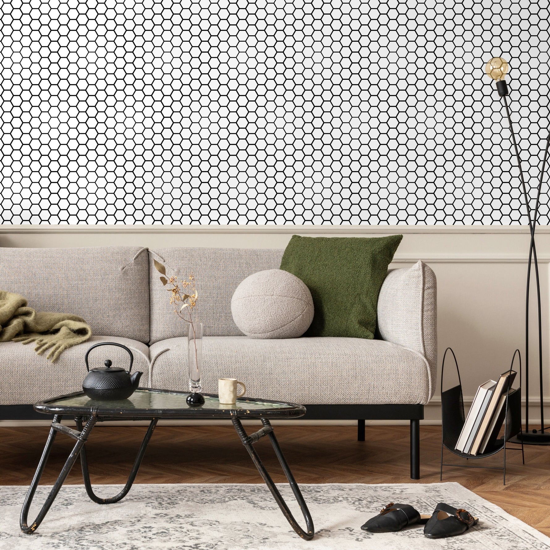 Removable Wallpaper Scandinavian Wallpaper Temporary Wallpaper Minimalistic Wallpaper Peel and Stick Wallpaper Wall Paper - D975