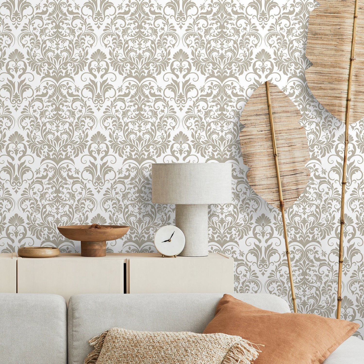 Vintage Removable Wallpaper Scandinavian Wallpaper Temporary Wallpaper Minimalistic Wallpaper Peel and Stick Wallpaper Wall Paper - D976