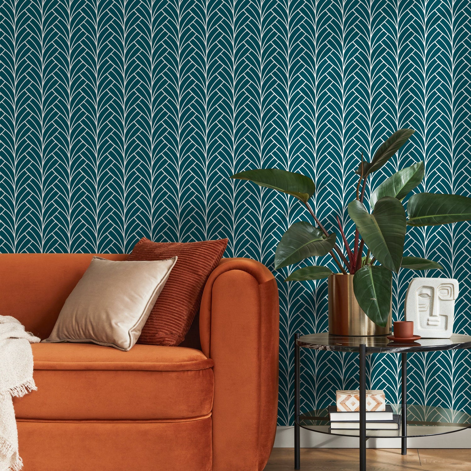 Removable Wallpaper, Scandinavian Wallpaper, Minimalistic Wallpaper, Peel and Stick Wallpaper, WallPaper, Art Deco - A929