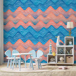 Removable Wallpaper, Scandinavian Wallpaper, Temporary Wallpaper, Peel and Stick Wallpaper, Mountains - A951