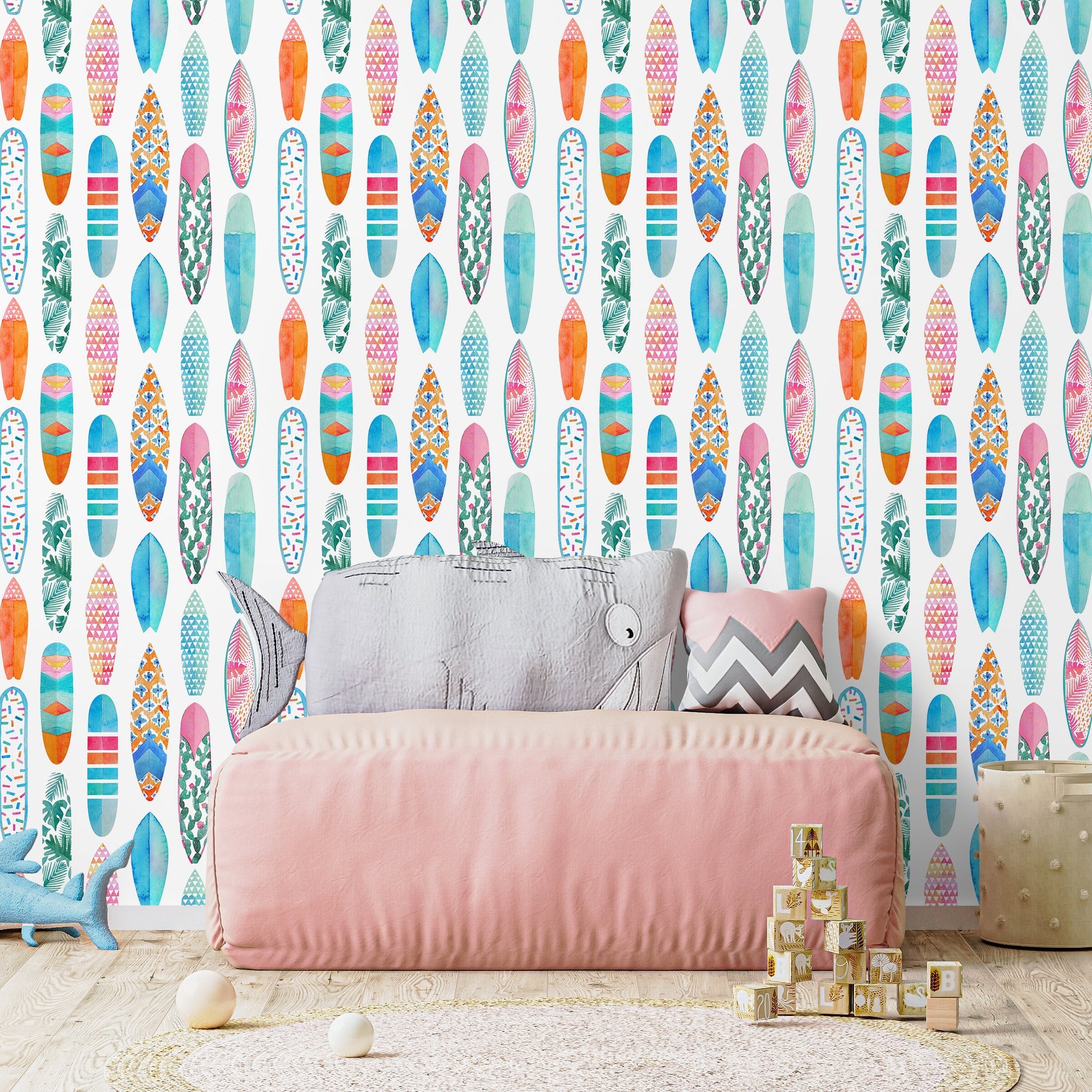 Removable Wallpaper Peel and Stick Wallpaper Wall Paper Wall Mural - Beach Surfing Wallpaper - A431