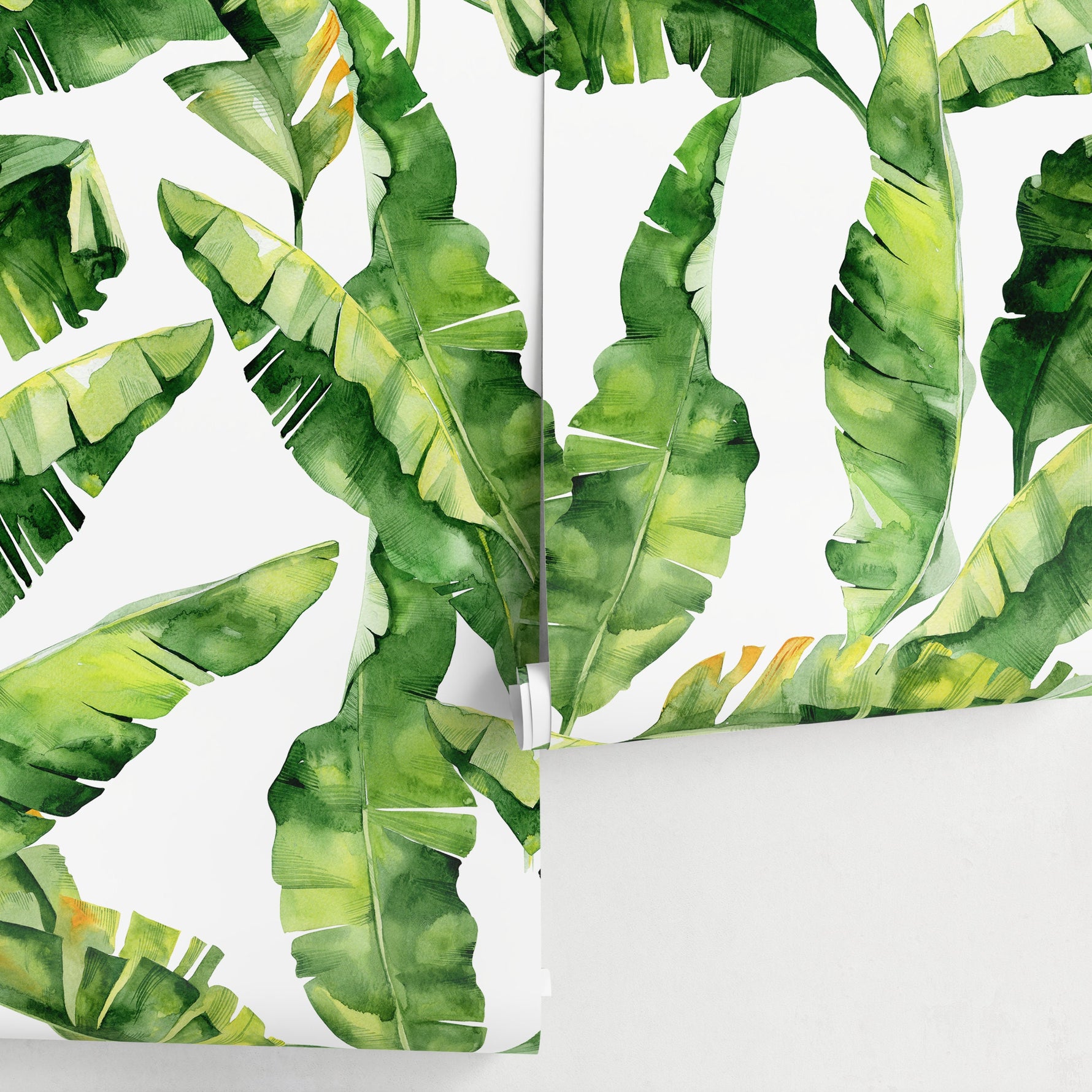 Removable Wallpaper Peel and Stick Wallpaper Wall Paper Wall Mural - Banana Leaf Wallpaper Tropical Wallpaper - A466