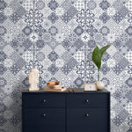 Removable Wallpaper Peel and Stick Wallpaper Wall Paper Wall Mural - Portuguese Azulejos Tile Wallpaper - A555