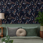 Removable Wallpaper Peel and Stick Wallpaper Wall Paper Wall Mural - Hand Draw Floral Wallpaper - A564