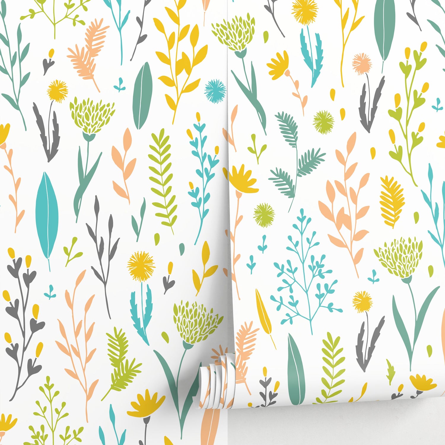 Removable Wallpaper Peel and Stick Wallpaper Wall Paper Wall Mural - Vintage Floral Wallpaper - A881