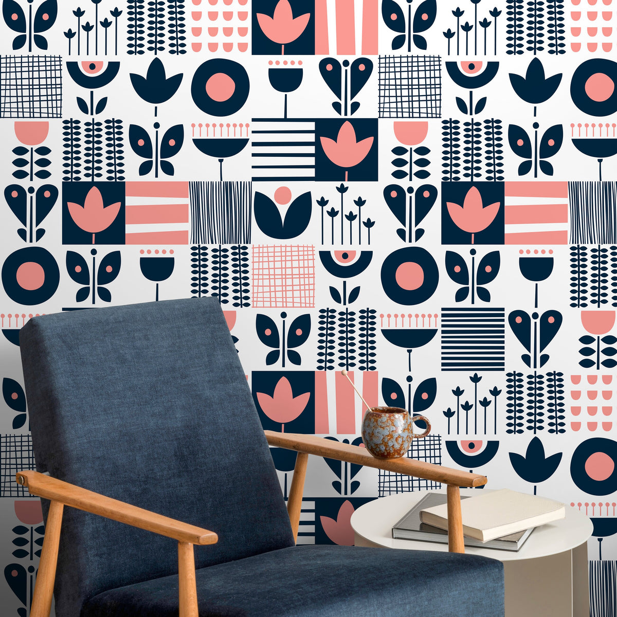 Removable Wallpaper Scandinavian Wallpaper Temporary Wallpaper Vintage Wallpaper Peel and Stick Wallpaper Wall Paper - A684