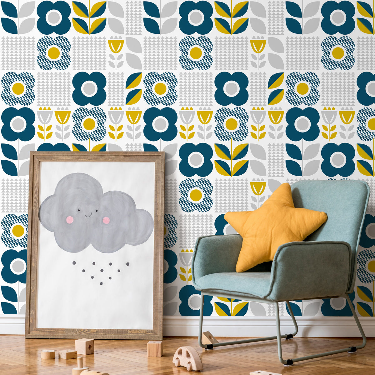 Removable Wallpaper Scandinavian Wallpaper Temporary Wallpaper Vintage Wallpaper Peel and Stick Wallpaper Wall Paper - A685