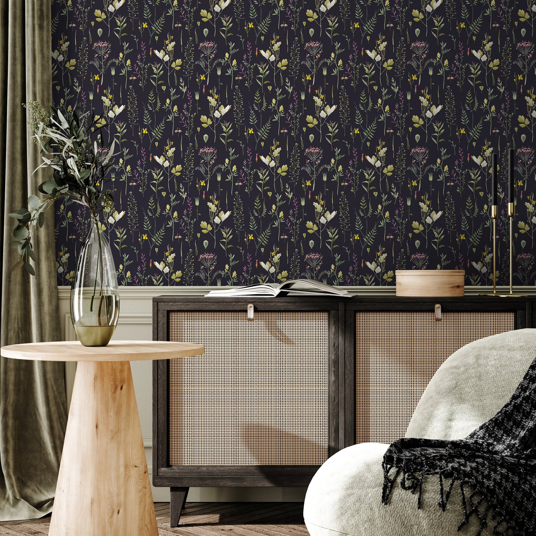 Removable Wallpaper Scandinavian Wallpaper Temporary Wallpaper Vintage Wallpaper Peel and Stick Wallpaper Wall Paper - A686