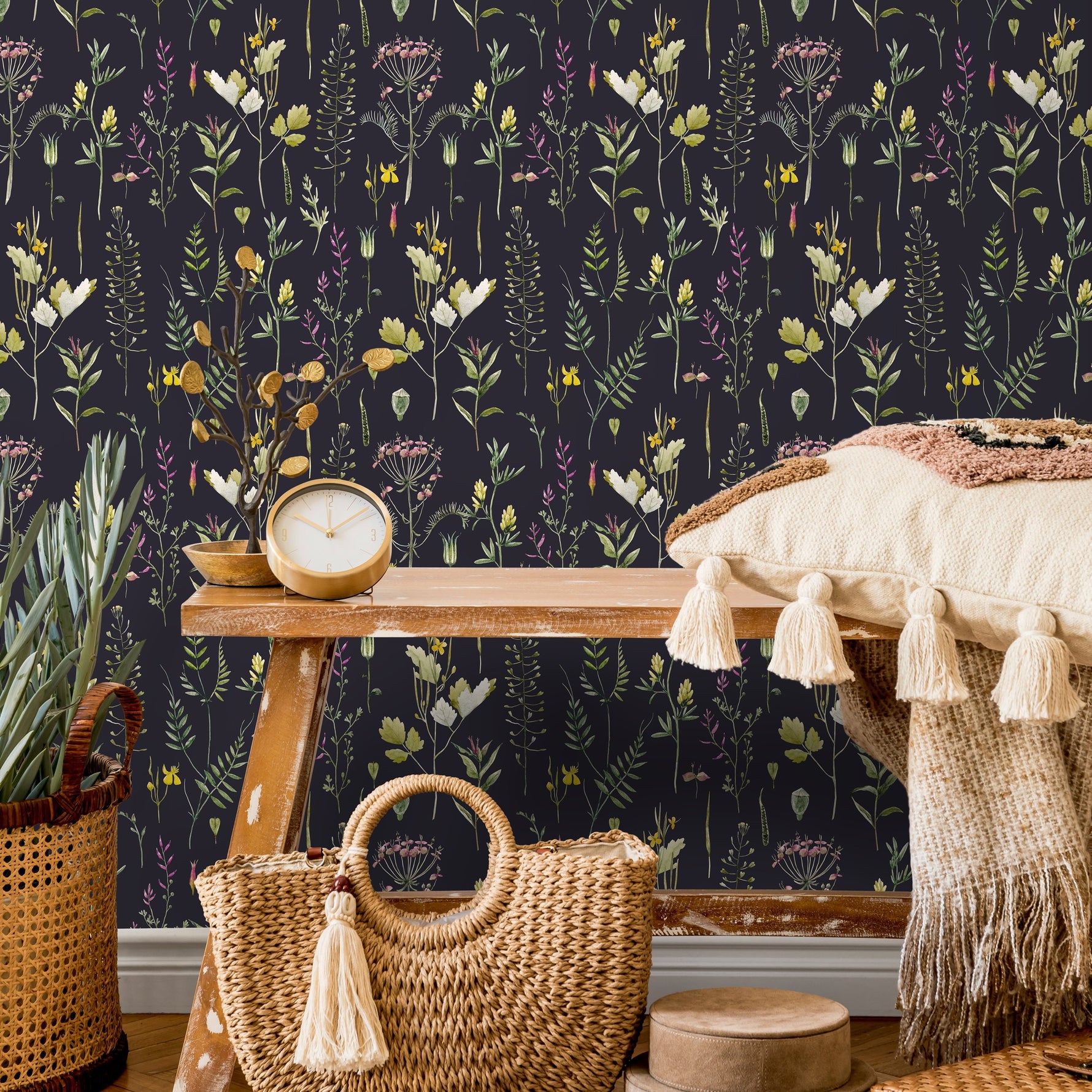 Removable Wallpaper Scandinavian Wallpaper Temporary Wallpaper Vintage Wallpaper Peel and Stick Wallpaper Wall Paper - A686