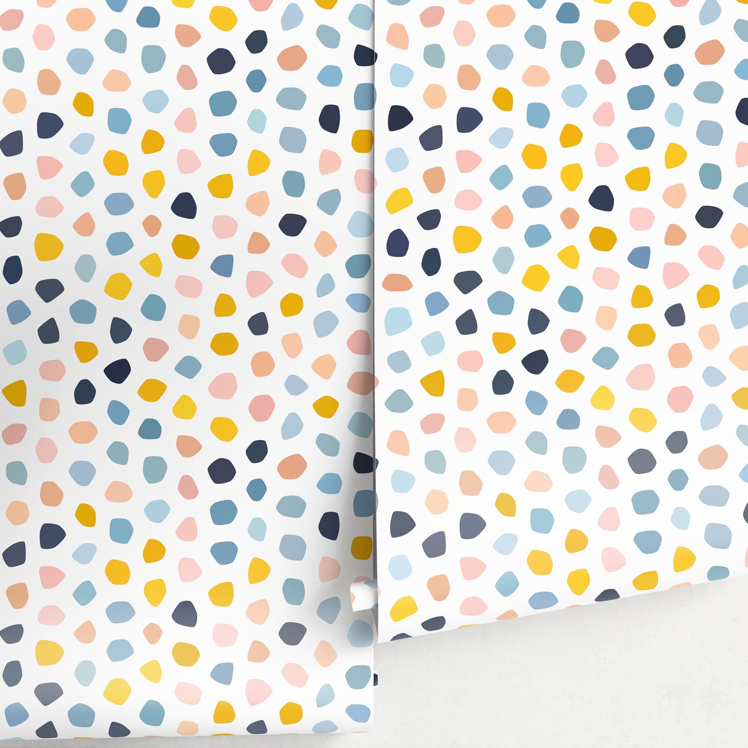 Removable Wallpaper Scandinavian Wallpaper Wallpaper Peel and Stick Wallpaper Wall Paper Colorful Dots - A856