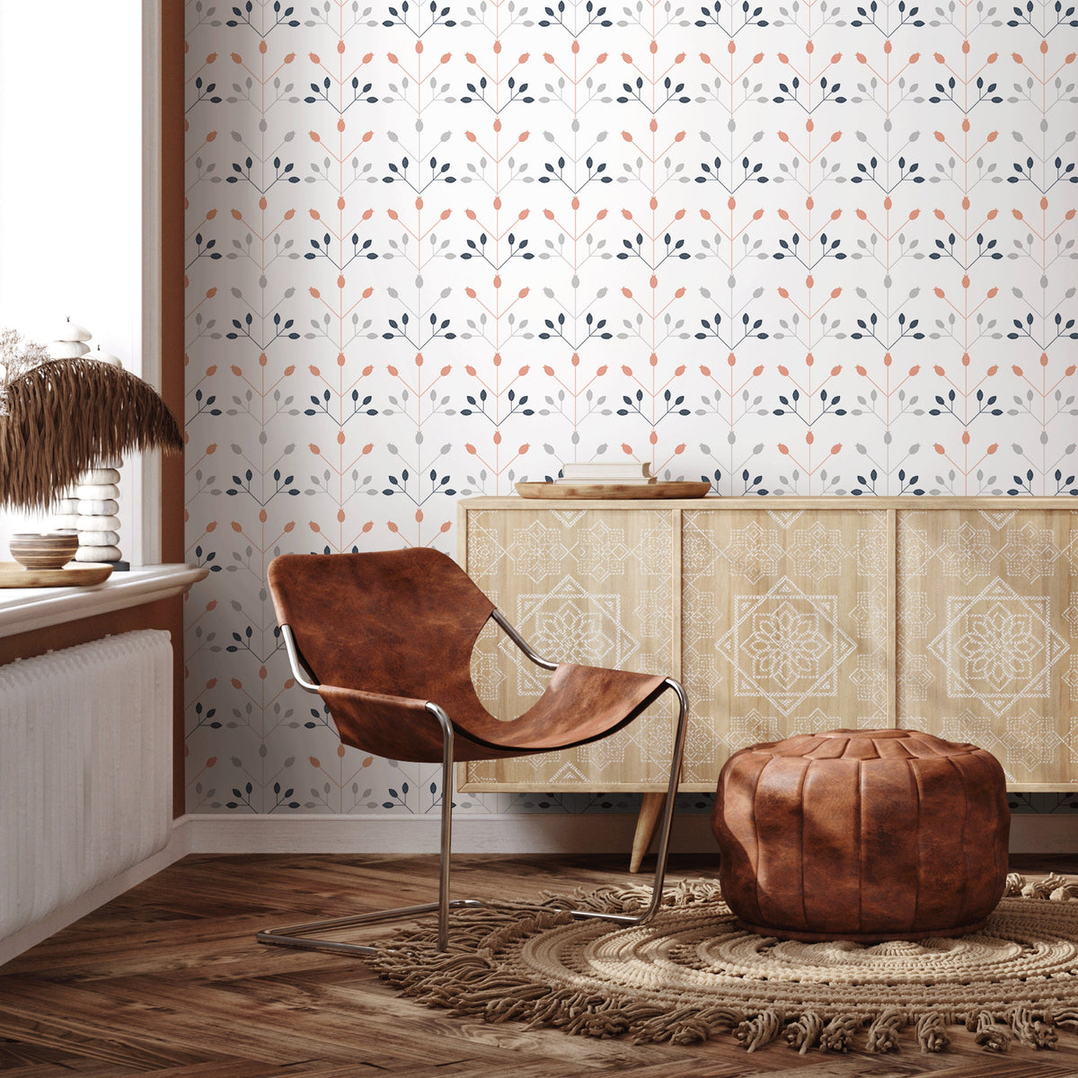 Removable Wallpaper Scandinavian Wallpaper Temporary Wallpaper Vintage Wallpaper Peel and Stick Wallpaper Wall Paper - A873