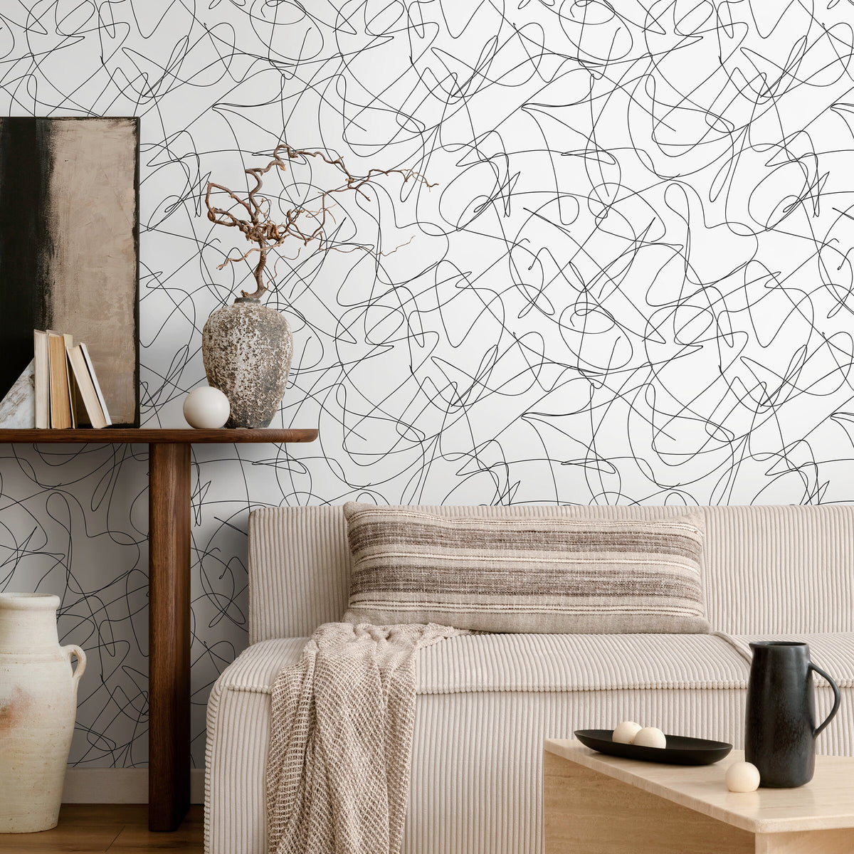 Removable Wallpaper Scandinavian Wallpaper Temporary Wallpaper Vintage Wallpaper Peel and Stick Wallpaper Wall Paper - A642