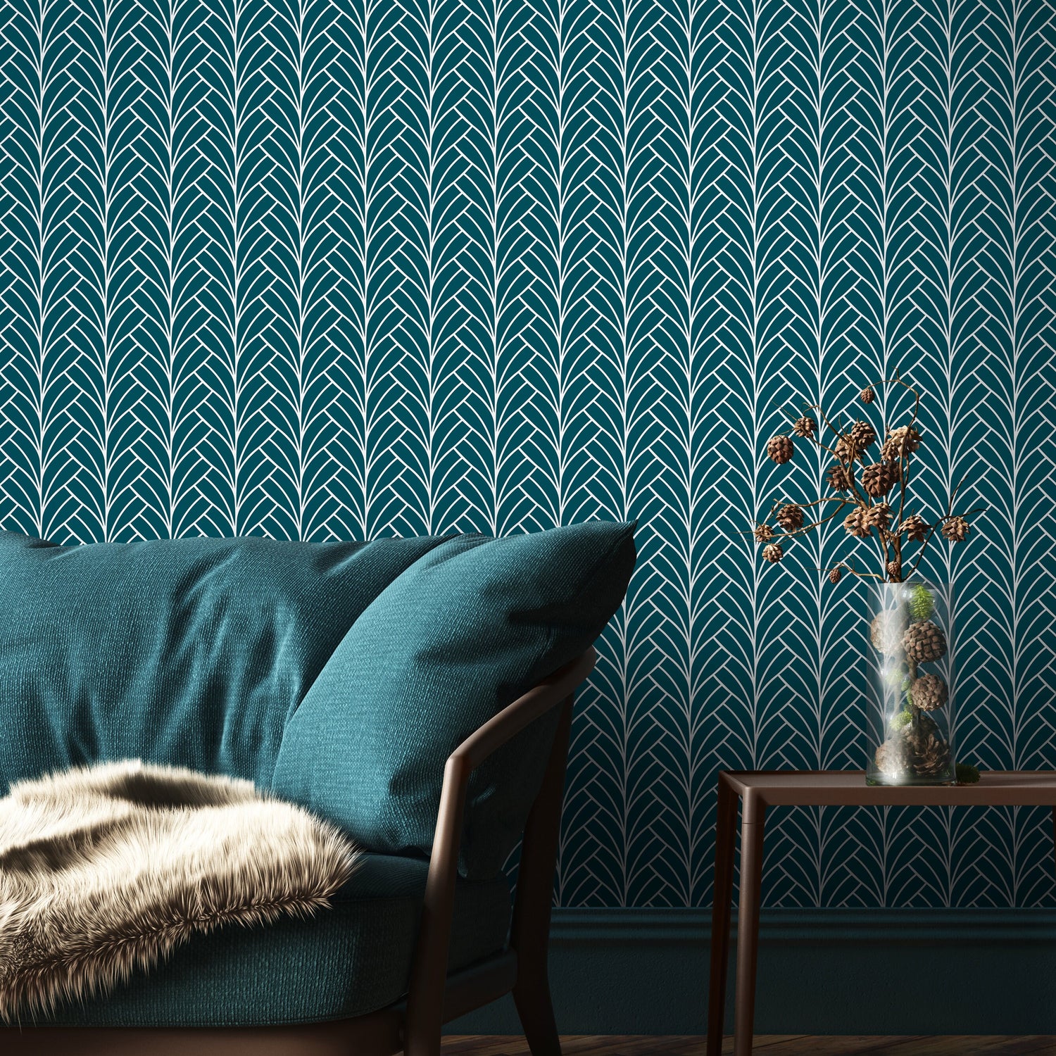 Removable Wallpaper, Scandinavian Wallpaper, Minimalistic Wallpaper, Peel and Stick Wallpaper, WallPaper, Art Deco - A929