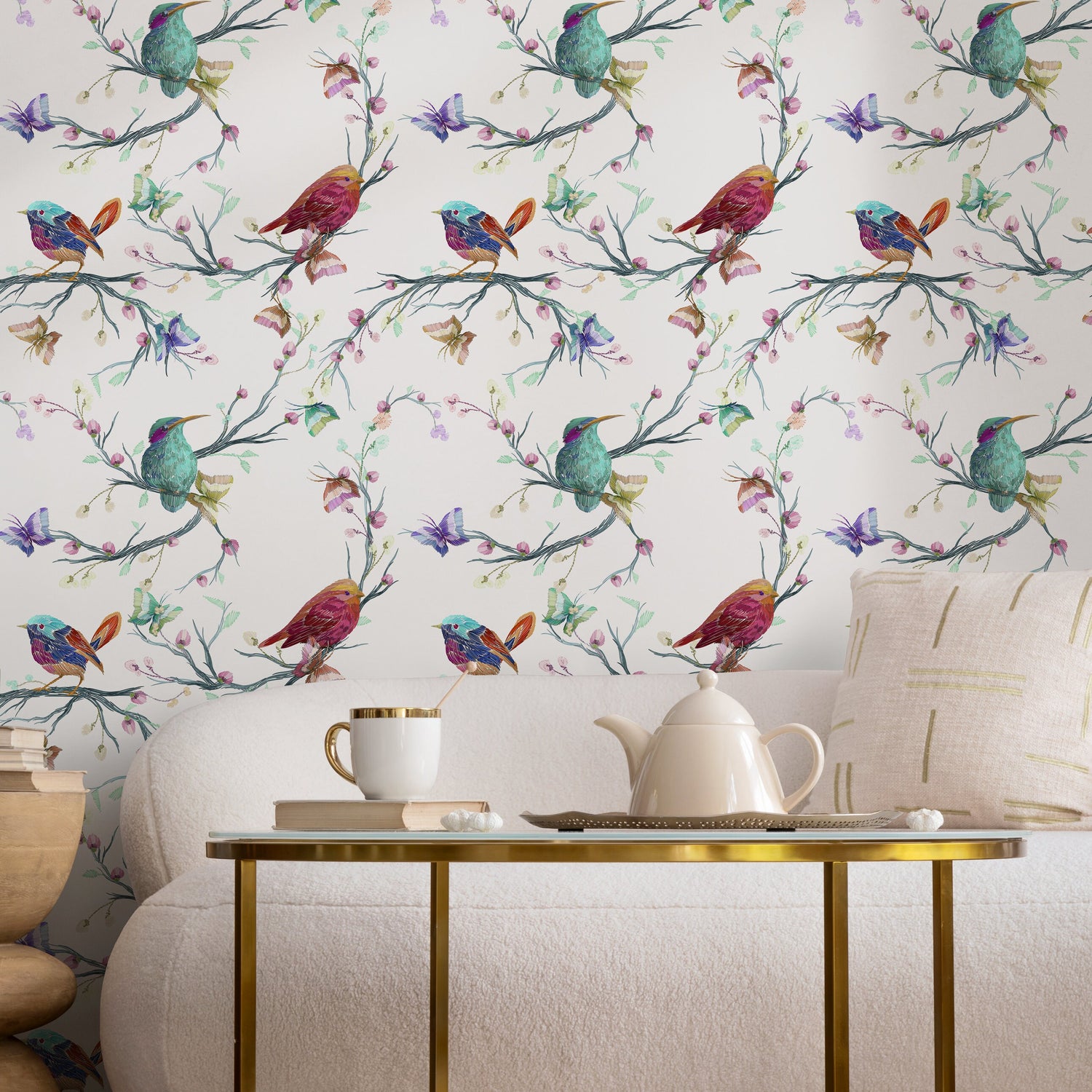 Wallpaper Peel and Stick Wallpaper Removable Wallpaper Home Decor Wall Art Wall Decor Room Decor Wall Prints / Birds Animal Wallpaper - A061