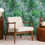 Wallpaper Peel and Stick Wallpaper Removable Wallpaper Home Decor Wall Art Wall Decor Room Decor / Tropical Leaves Wallpaper - A101