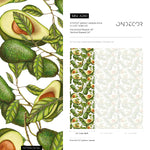 Wallpaper Peel and Stick Wallpaper Removable Wallpaper Home Decor Wall Art Wall Decor Room Decor / Tropical Avocado Wallpaper - A280