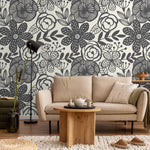 Removable Wallpaper Scandinavian Wallpaper Temporary Wallpaper Vintage Wallpaper Peel and Stick Wallpaper Wall Paper Boho - A624