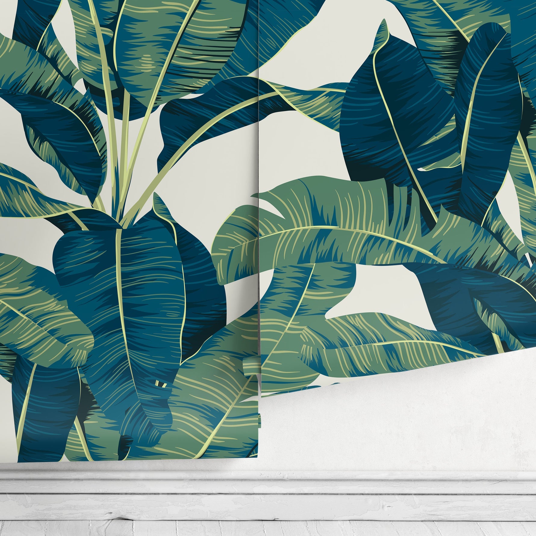 Palm Tree Wallpaper, Removable Wallpaper, Tropical Wallpaper, Tropical, Wallpaper, Jungle, Leaves Wallpaper, Jungle Wallcovering - C160