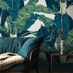 Palm Tree Wallpaper, Removable Wallpaper, Tropical Wallpaper, Tropical, Wallpaper, Jungle, Leaves Wallpaper, Jungle Wallcovering - C160