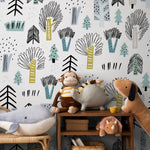 Removable Wallpaper Scandinavian Wallpaper Plants Wallpaper Peel and Stick Wallpaper Wall Paper - A675