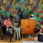 Wallpaper Peel and Stick Wallpaper Removable Wallpaper Home Decor Wall Art Wall Decor Room Decor / Tropical Jungle Leaves Wallpaper - A764