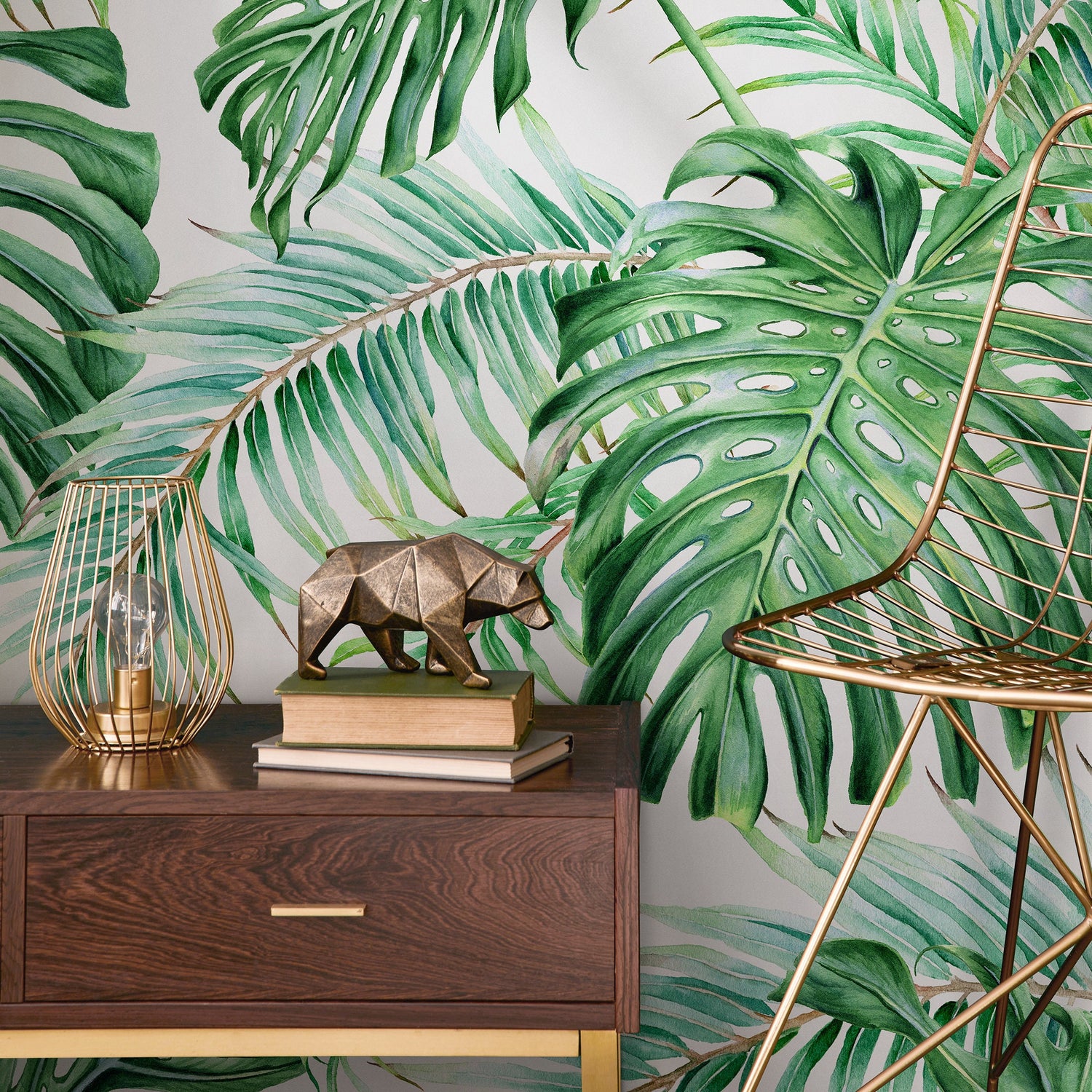 Tropical Monstera Delight Wallpaper - A013