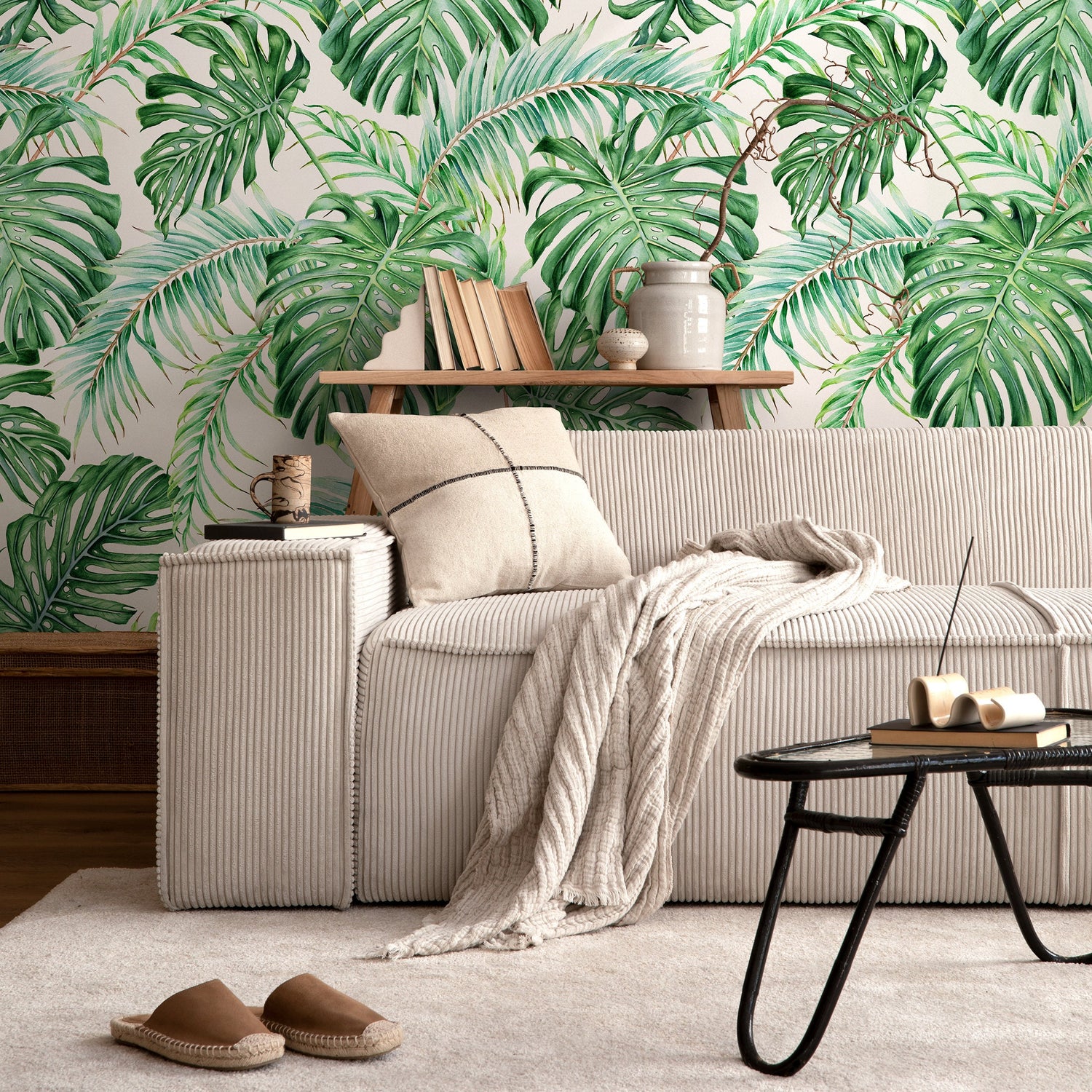 Tropical Monstera Delight Wallpaper - A013