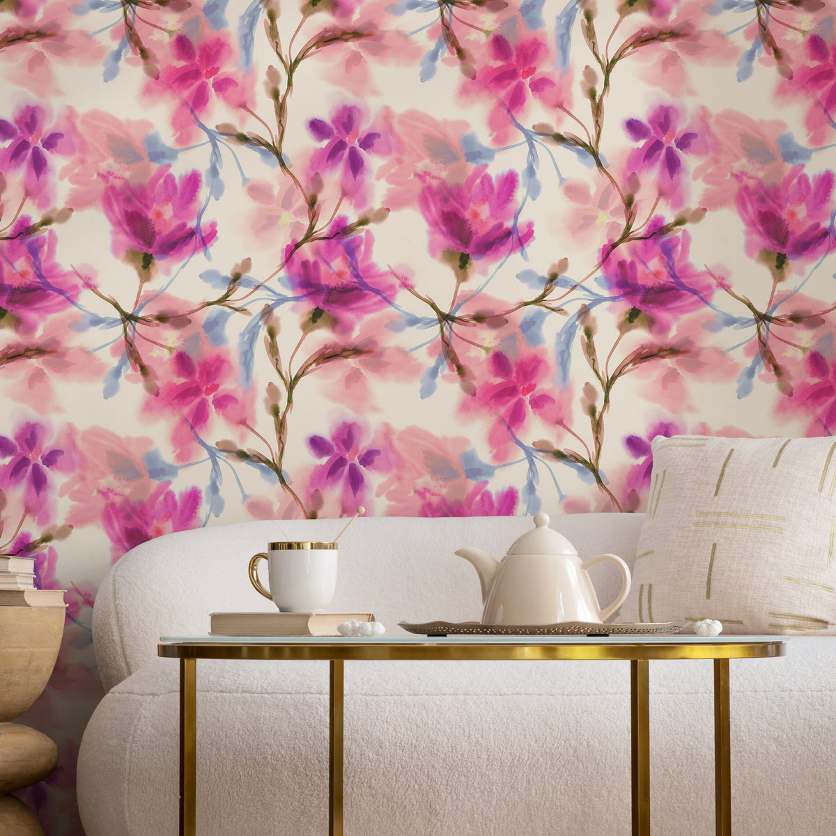 Floral Watercolor Bliss Wallpaper - A030