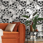 Floral Skulls Wallpaper - A112