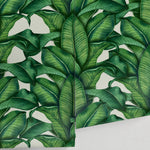 Wallpaper Peel and Stick Wallpaper Removable Wallpaper Home Decor Wall Art Wall Decor Room Decor / Tropical Banana Leaf Wallpaper - A256