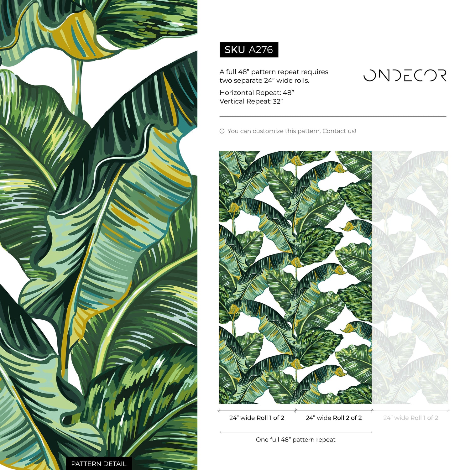 Tropical Leaves Wallpaper - A276