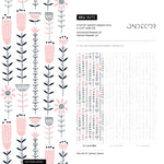 Removable Wallpaper Scandinavian Wallpaper Temporary Wallpaper Flowers Wallpaper Peel and Stick Wallpaper Wall Paper - B273