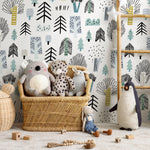 Removable Wallpaper Scandinavian Wallpaper Plants Wallpaper Peel and Stick Wallpaper Wall Paper - A675