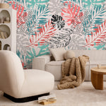 Wallpaper Peel and Stick Wallpaper Removable Wallpaper Home Decor Wall Art Wall Decor Room Decor / Colorful Leaves Cool Wallpaper - A967