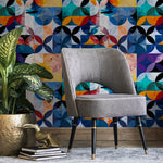 Removable Wallpaper Peel and Stick Wallpaper Wall Paper - Rainbow Geometric Wallpaper - B264