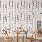 Removable Wallpaper Scandinavian Wallpaper Temporary Wallpaper Flowers Wallpaper Peel and Stick Wallpaper Wall Paper - B273