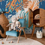 Removable Wallpaper Tropical Wallpaper Temporary Wallpaper Palm Wallpaper Peel and Stick, Contemporary Tropical Wall Paper - A955