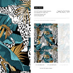 Jaguar Wallpaper, Animal Mural, Peel and Stick Wallpaper, Wall Paper Removable, Wallpaper - B537