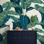 Palm Tree Wallpaper, Removable Wallpaper, Tropical Wallpaper, Tropical, Wallpaper, Jungle, Leaves Wallpaper, Jungle Wallcovering - C160