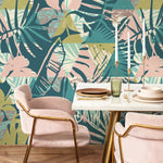 Tropical Wallpaper, Monstera Wallpaper, Wall Decor, Peel and Stick, Removable Wallpaper, Mural Wallpaper - A893