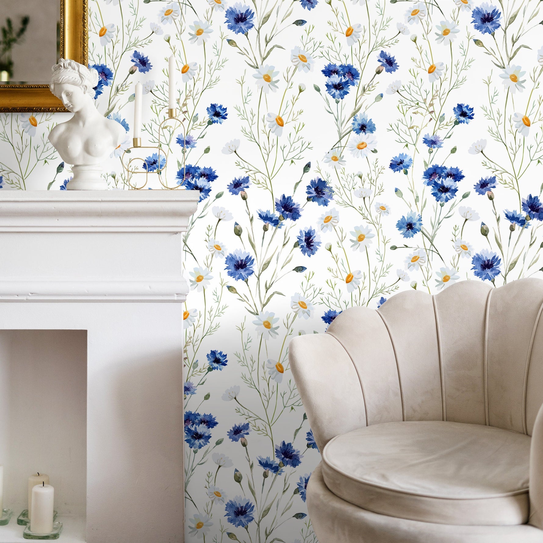 Floral Meadow Wallpaper - A143