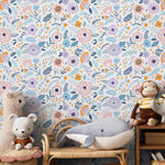 Wallpaper Peel and Stick Wallpaper Removable Wallpaper Home Decor Wall Art Wall Decor Room Decor / Cute Floral Wallpaper - D933