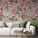 Removable Wallpaper Peel and Stick Wallpaper Wall Paper Wall Mural - Vintage Floral Wallpaper - A615